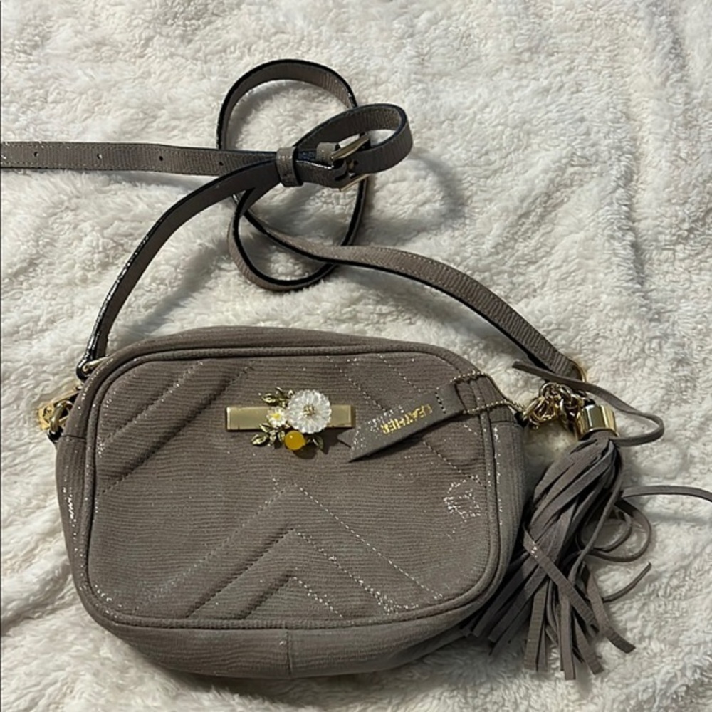 ANTONIO MELANI Gray Crossbody Bag with Quilted Design